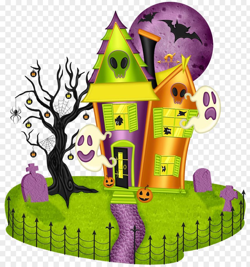 Halloween Clip Art Haunted House Openclipart PNG