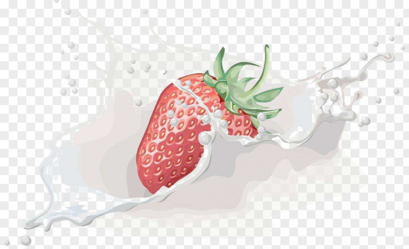 Strawberry Milk Flavored Fruit PNG