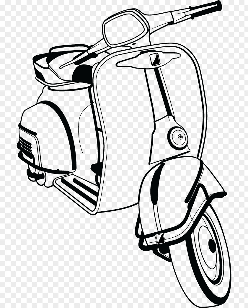 Vespa Piaggio Drawing Car PNG