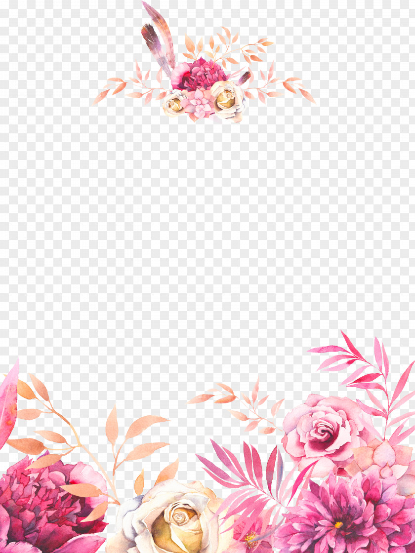 Watercolor Hand-painted Flowers PNG hand-painted flowers clipart PNG