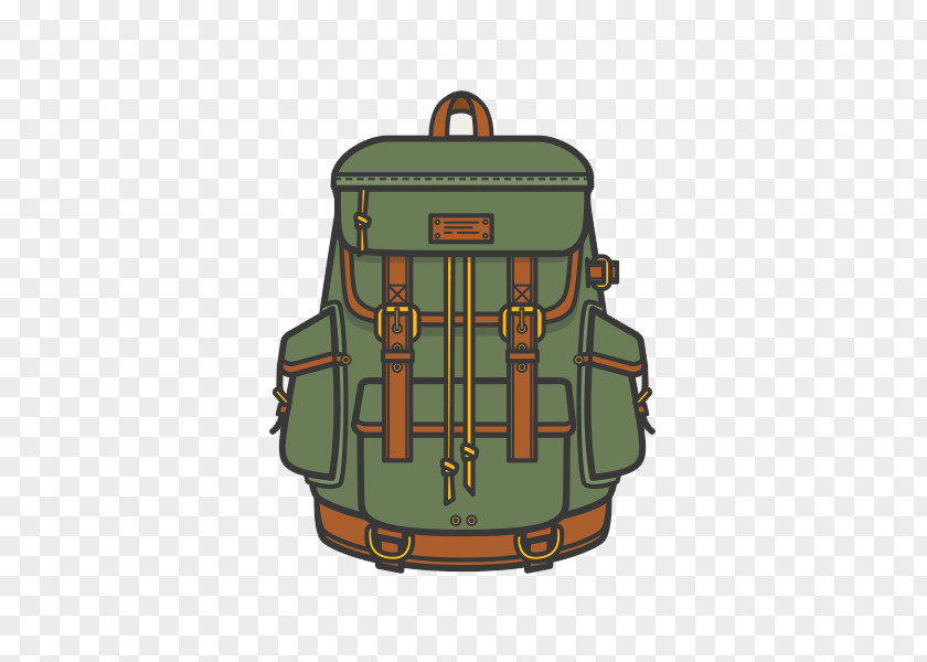 Cartoon Travel Mountaineering Bags Free To Pull Material Museum Of Modern Art Backpack Designer Illustration PNG