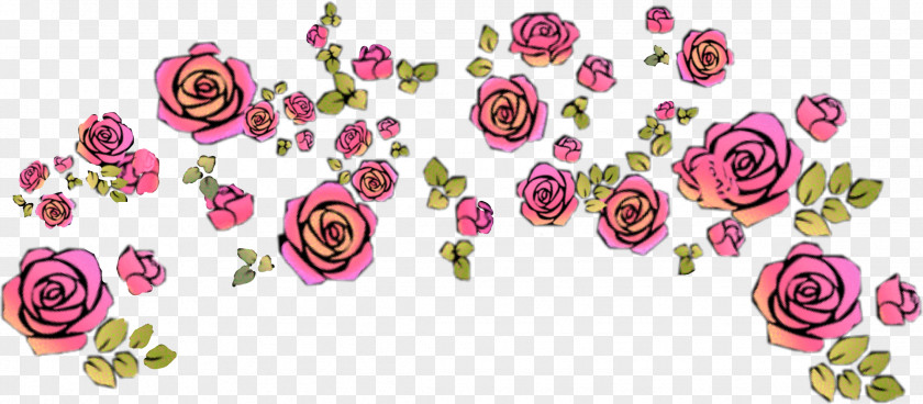 Flower Garden Roses Floral Design Wreath Crown PNG