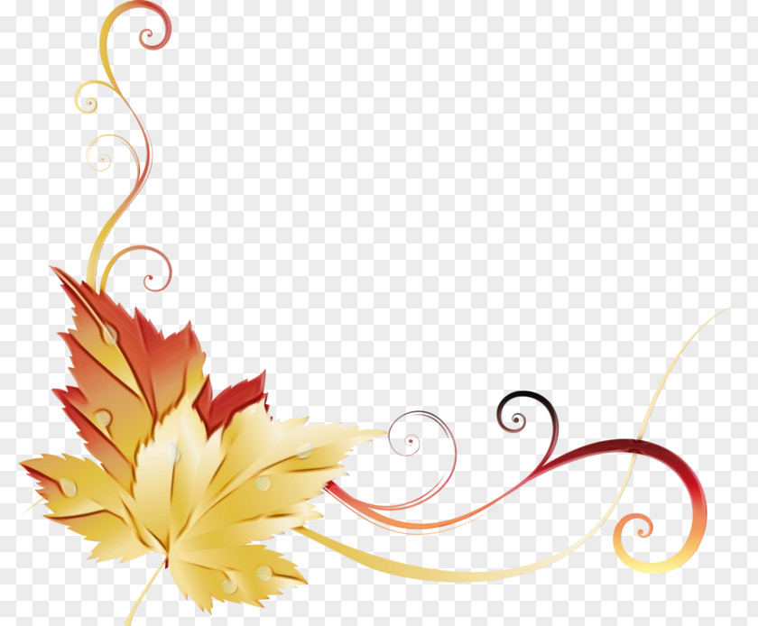 Flower Ornament Watercolor Background PNG