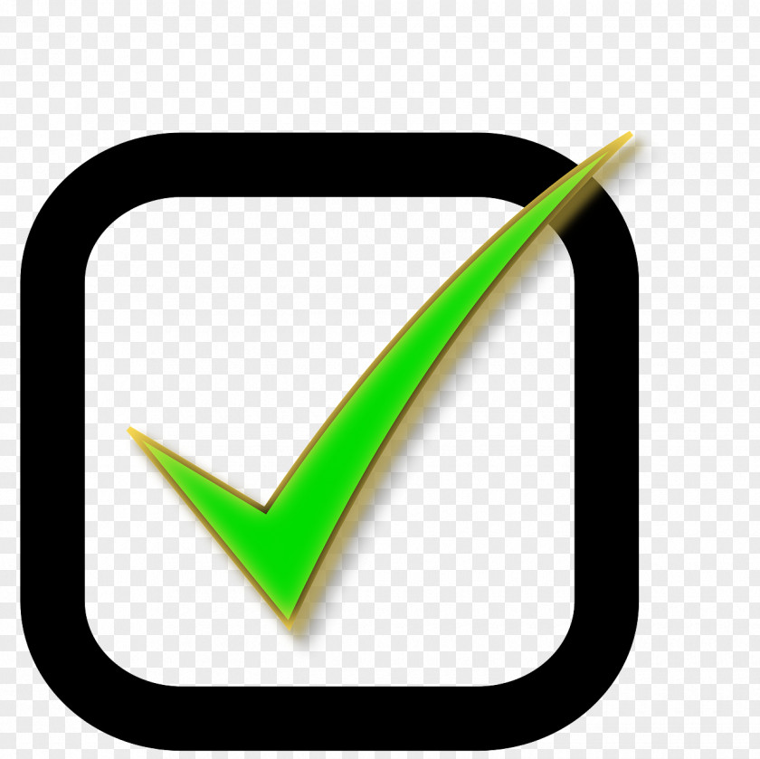 Green Tick Checkbox Check Mark Checklist Clip Art PNG