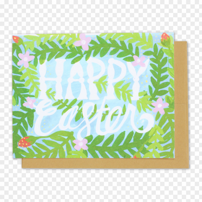 Hand-painted Easter Leaf Area Picture Frames Rectangle Font PNG