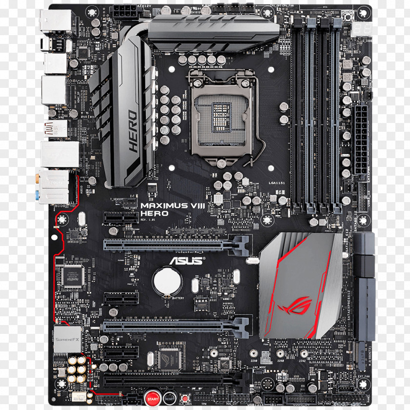 LGA 1151 ASUS Maximus VIII Hero ATX Motherboard ROG Alpha PNG