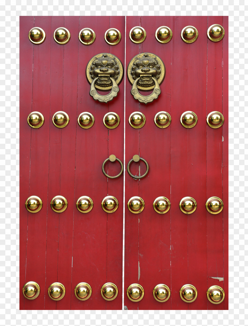 Majestic Double Door Handle Antique Dahongmen Designer PNG