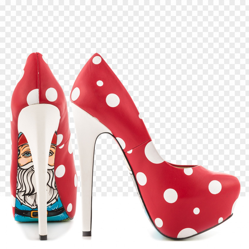 Polka Dot Mid Heel Shoes For Women Facial Face Man Muscle PNG
