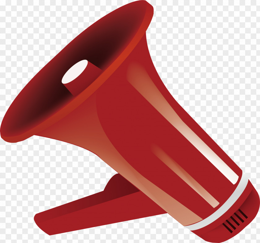Red Trumpet Horn Loudspeaker PNG