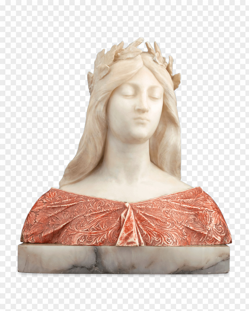 Stone Sculpture Bust Alabaster Marble PNG