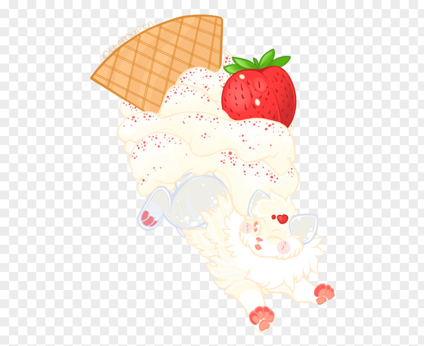 Strawberry Ice Cream Cones Illustration Product PNG