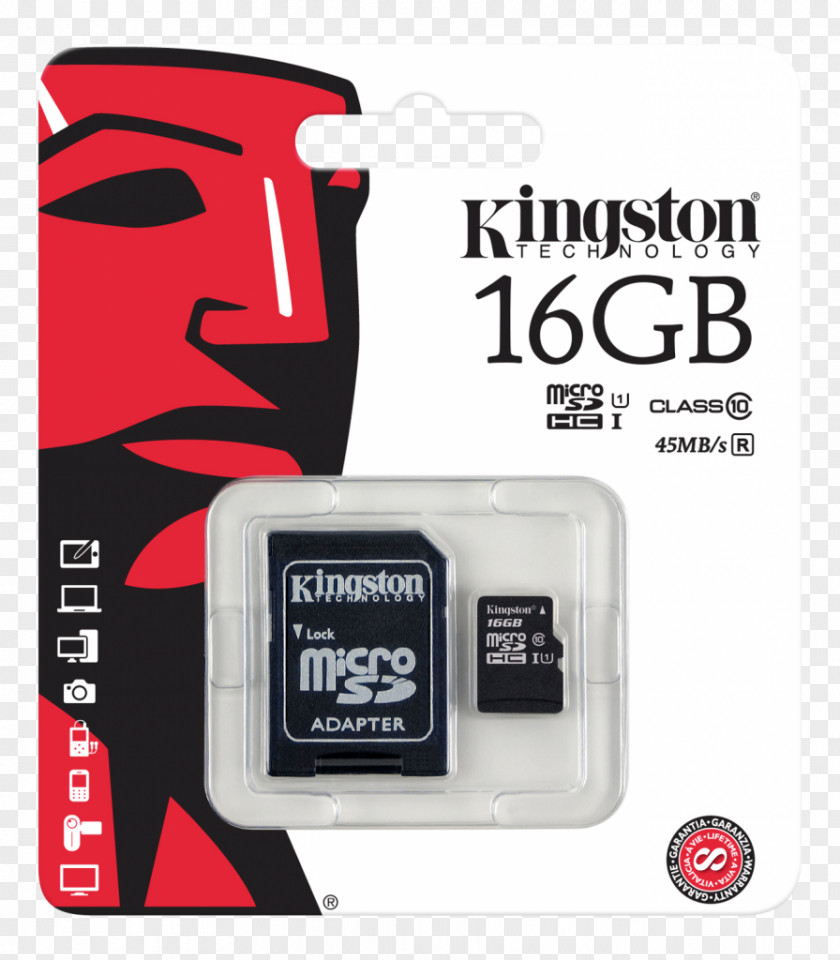 USB MicroSD Flash Memory Cards Secure Digital Kingston Technology SDHC PNG