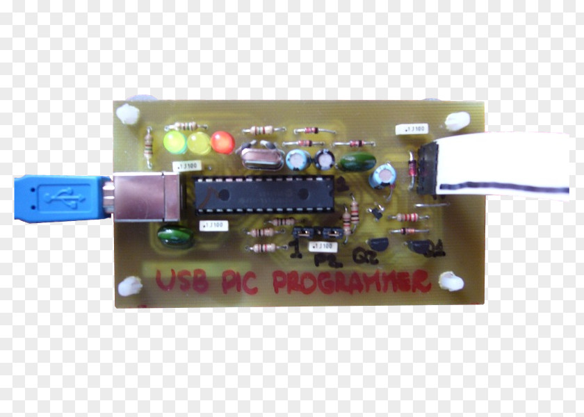 USB PIC Microcontroller Hardware Programmer Electronic Circuit Diagram PNG