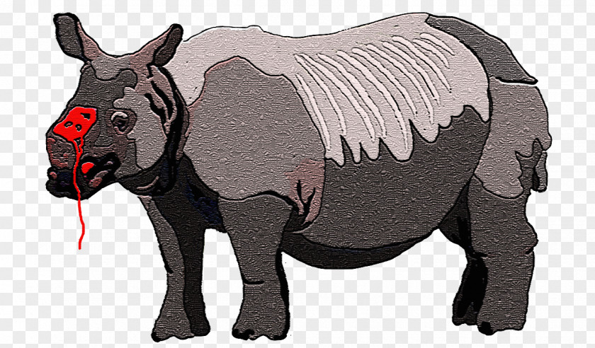 Big Horn Javan Rhinoceros Pig Poaching PNG