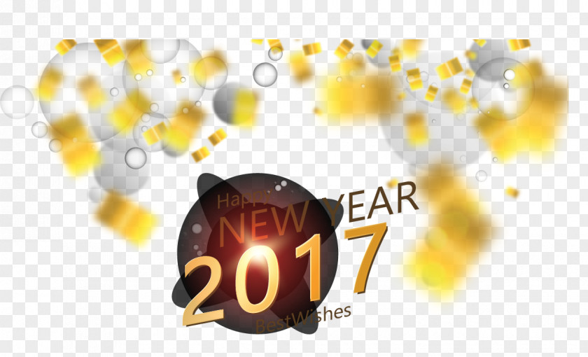 Golden Light Effect Background New Year Card Years Day PNG