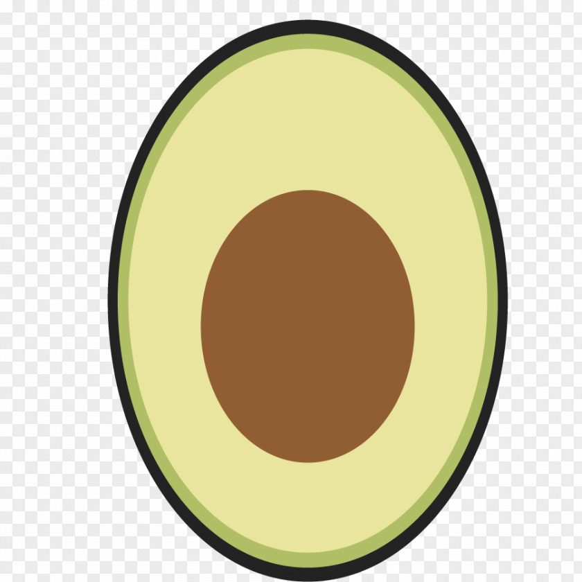 Vector Painted Avocado Material Green Circle PNG