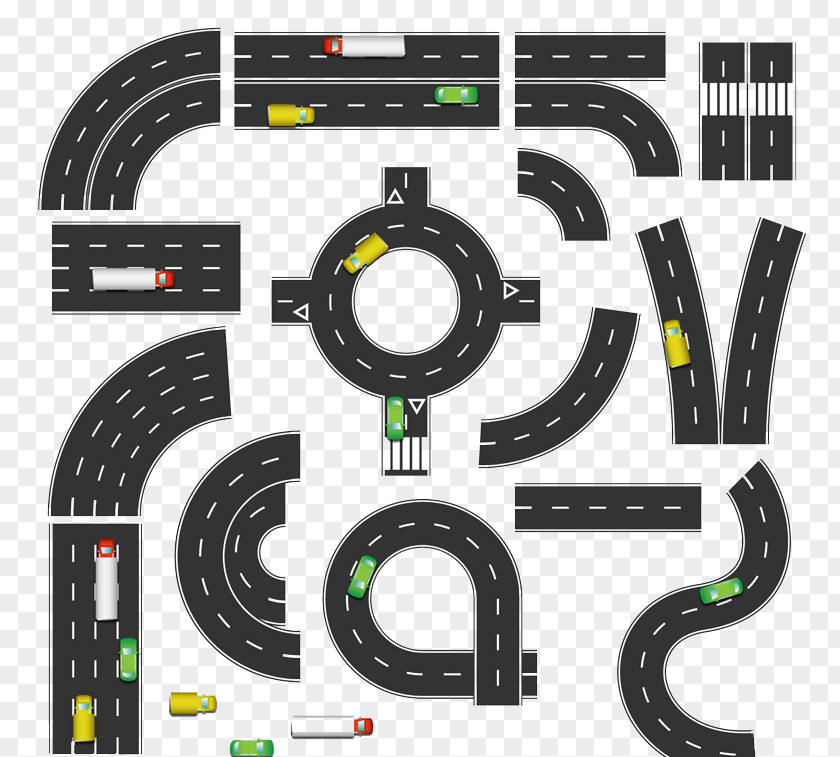 Road Design Drawing Euclidean Vector Infographic PNG