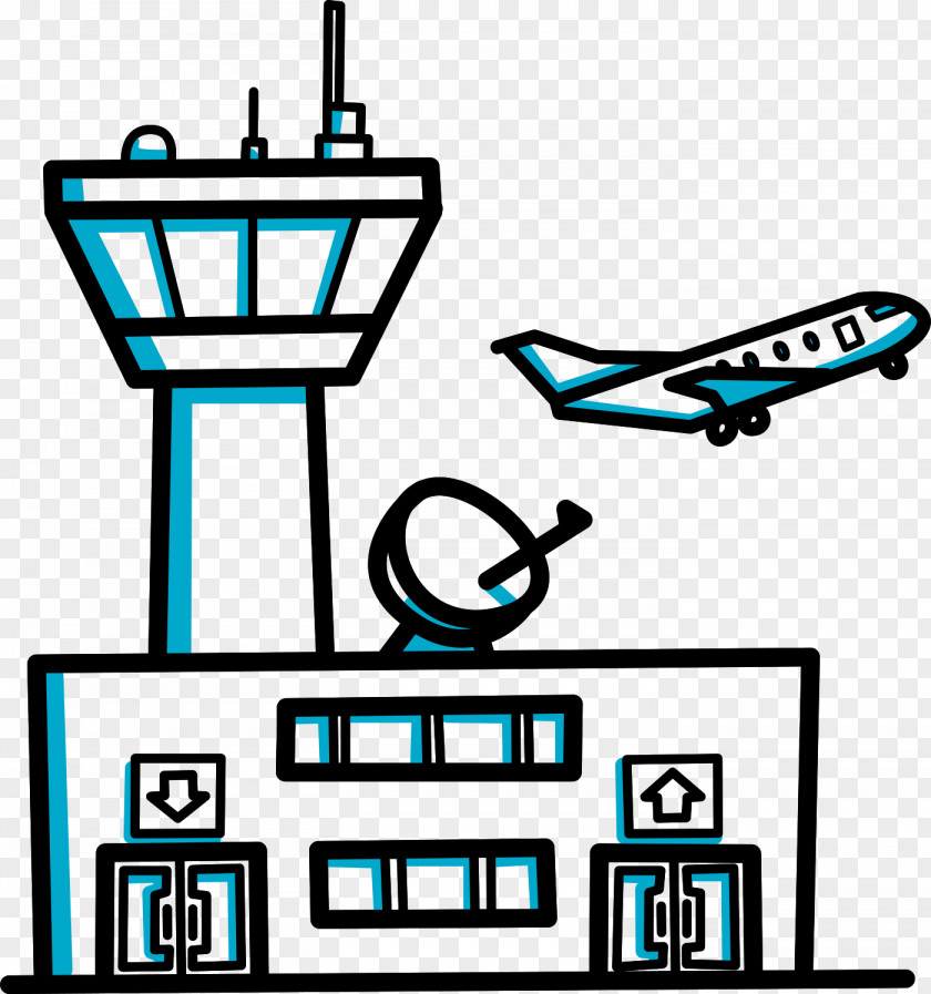 Airport Building VideoScribe Clip Art PNG