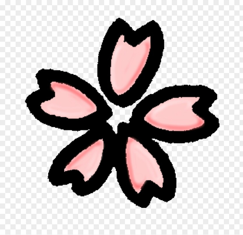 Design Cherry Blossom Butterfly Clip Art PNG