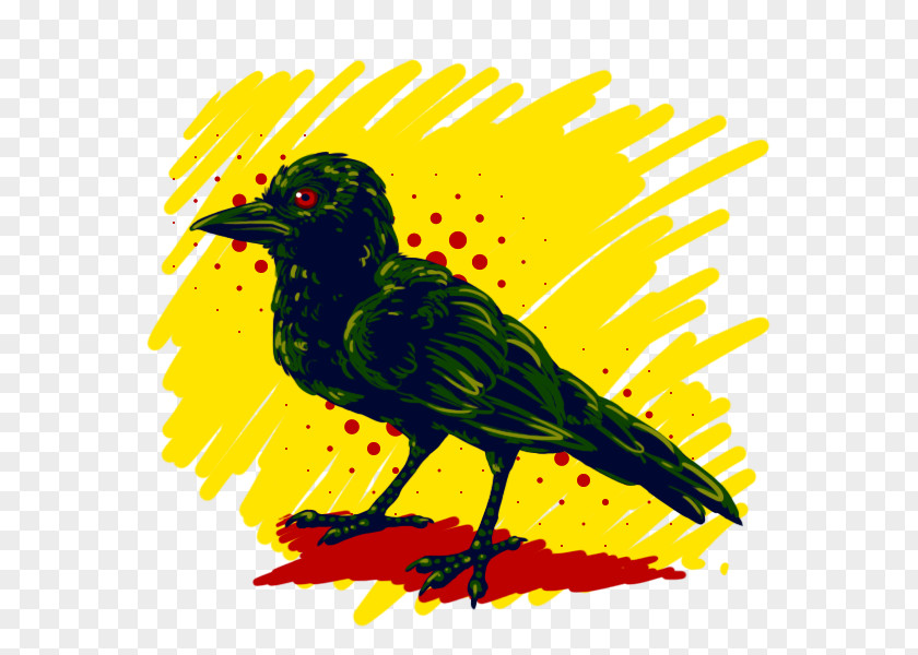 Hand Painted Crow Eurasian Golden Oriole Lark Illustration Indian Graphics PNG