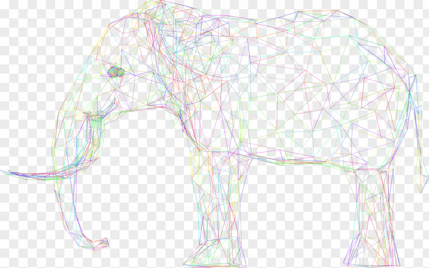 Low Poly Indian Elephant Mammal Horse Animal PNG
