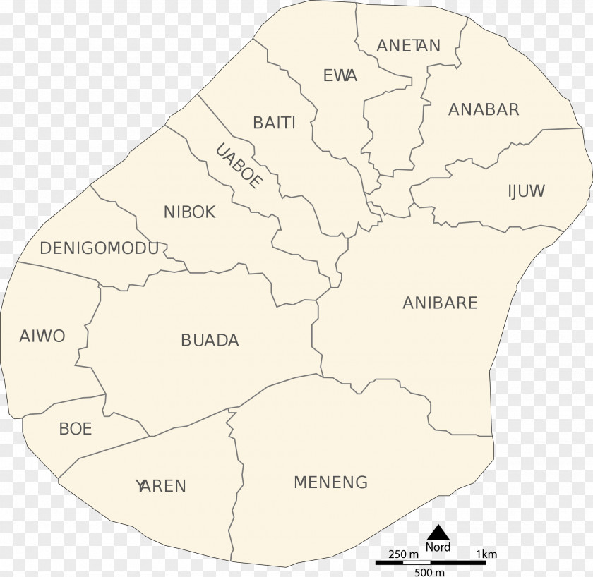 Map District Of Nauru Denigomodu Anabar Ewa District, PNG