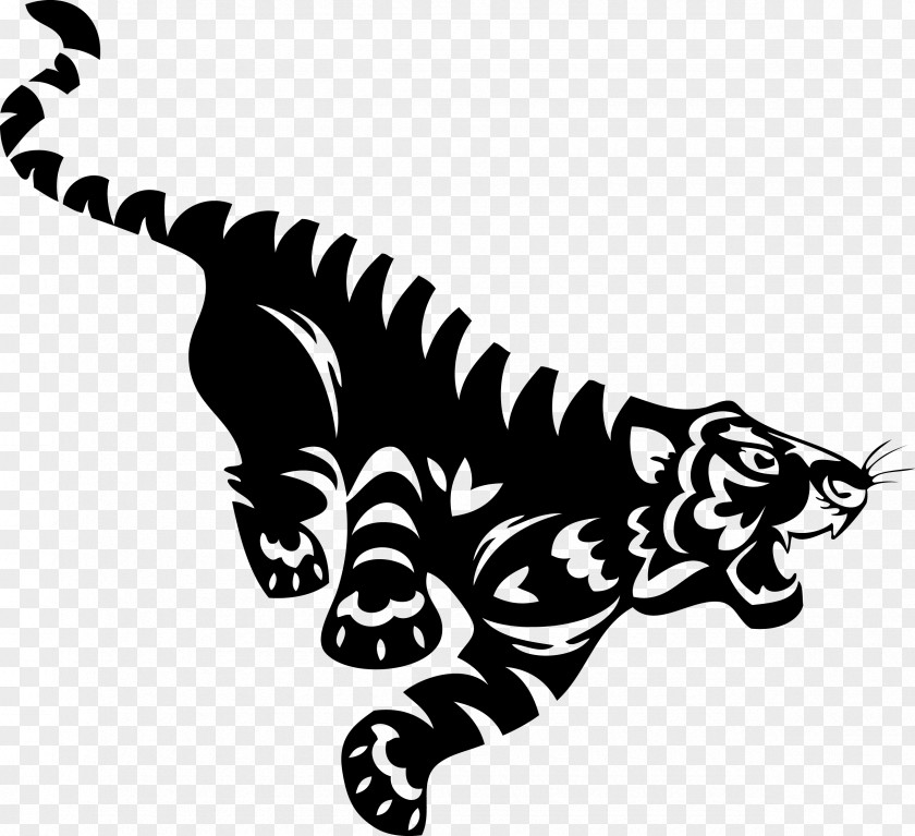 Tiger White Logo Clip Art PNG