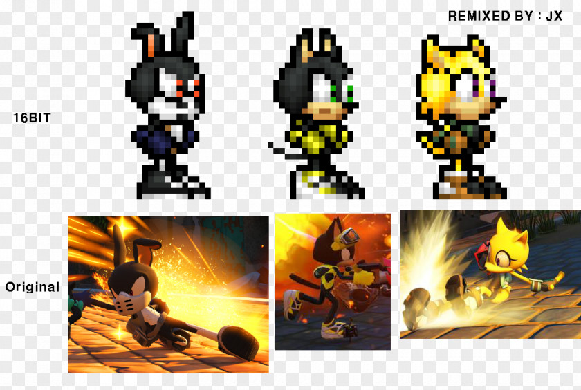 Sprite Sonic Forces Pixel Art Character PNG
