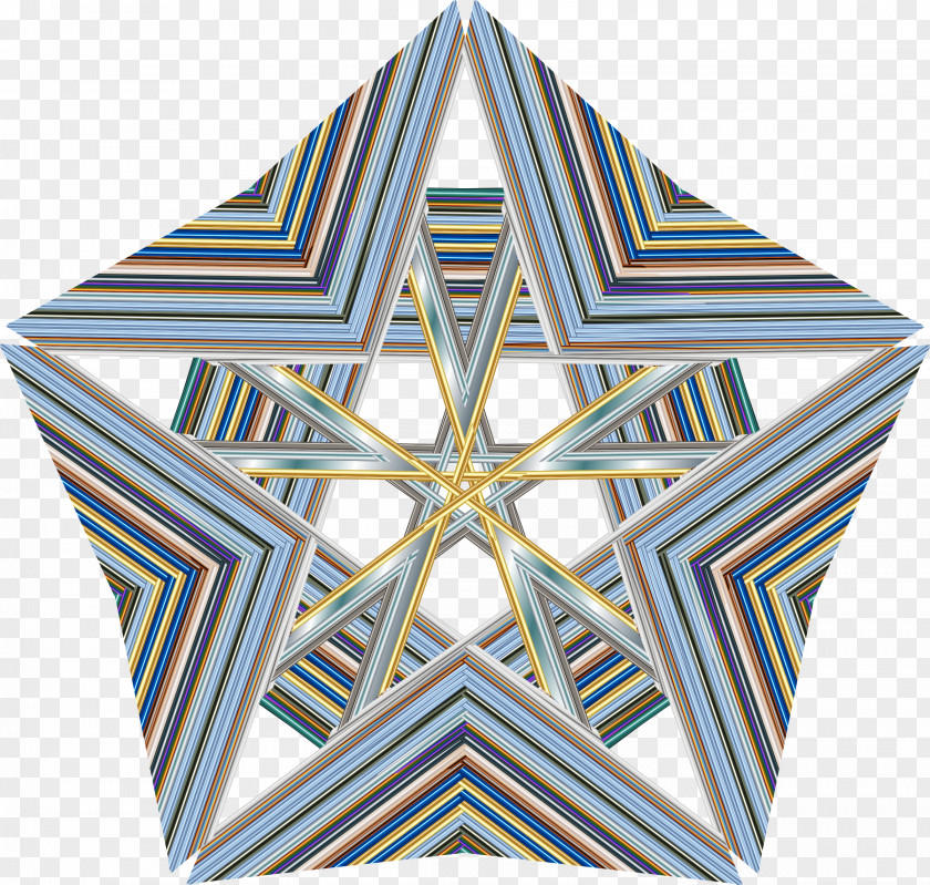 Three-dimensional Stars Geometry Symmetry Line Triangle PNG