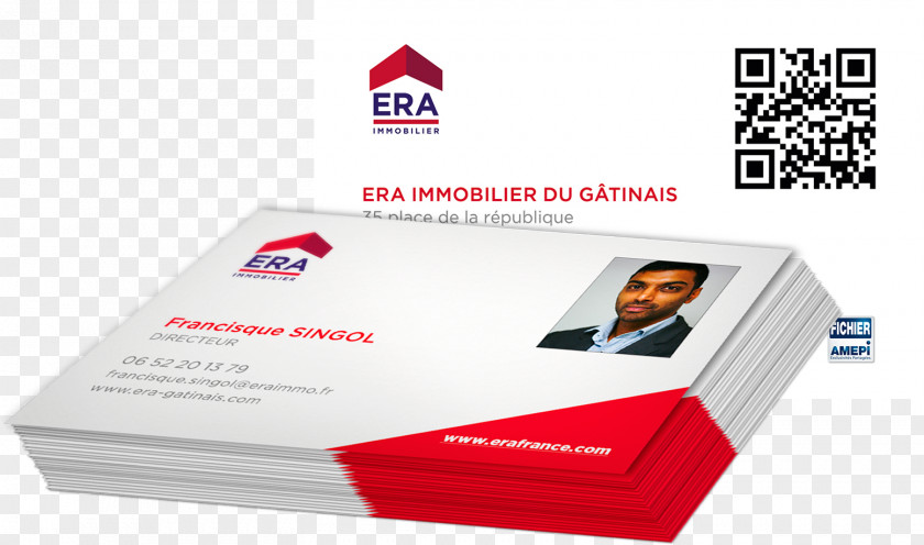 Carte Visite ERA Immobilier Du Gatinais MONTARGIS Business Cards Real Property Estate Agent PNG