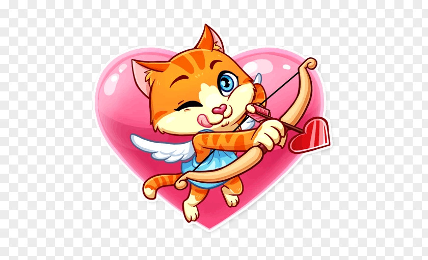 Cat Valentine Whiskers Sticker Telegram Love PNG