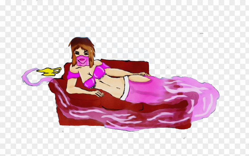 Fictional Character Magenta Pink Cartoon Furniture Sitting PNG