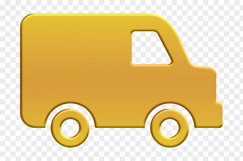 Logistics Delivery Icon Black Small Truck Side View PNG