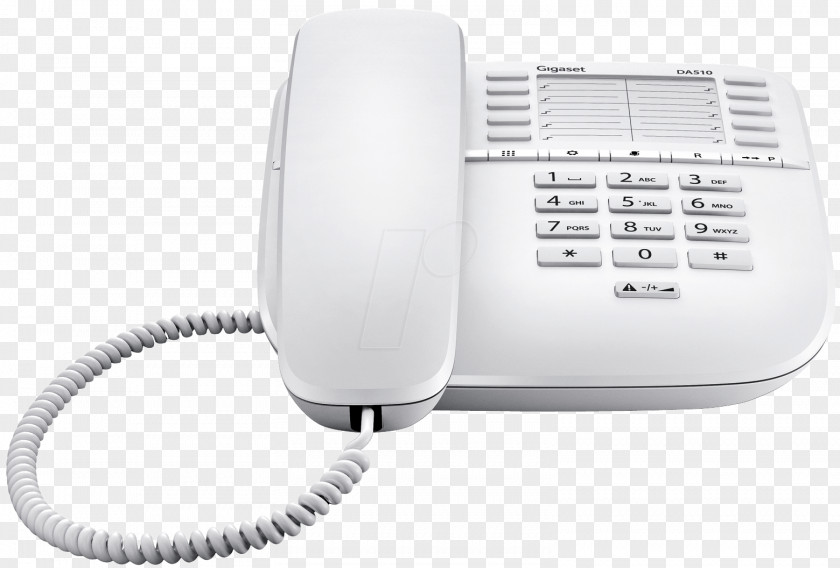 Telephone Cord Corded Analogue Gigaset DA510 No Display Phone Da410 Black Home & Business Phones DA210 PNG