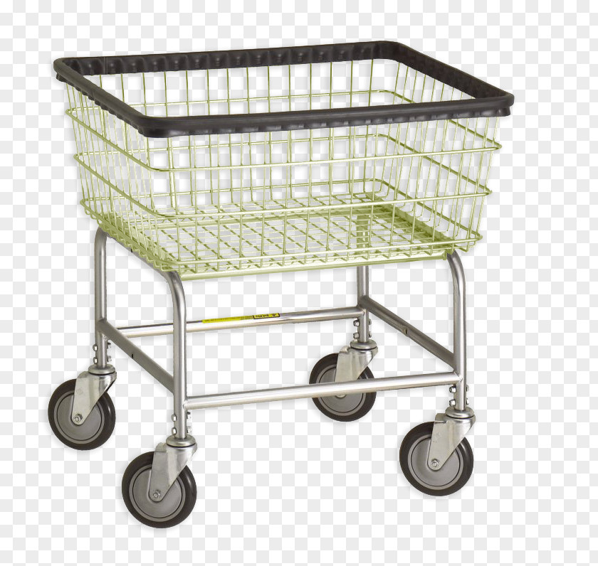 Wire Basket Laundry Hamper Cart R&B Products PNG