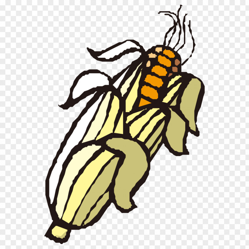 Corn Honey Bee Clip Art PNG