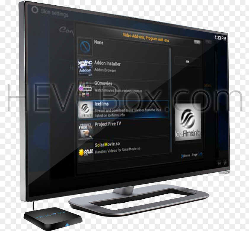 KODI LCD Television Computer Monitors Set LED-backlit PNG