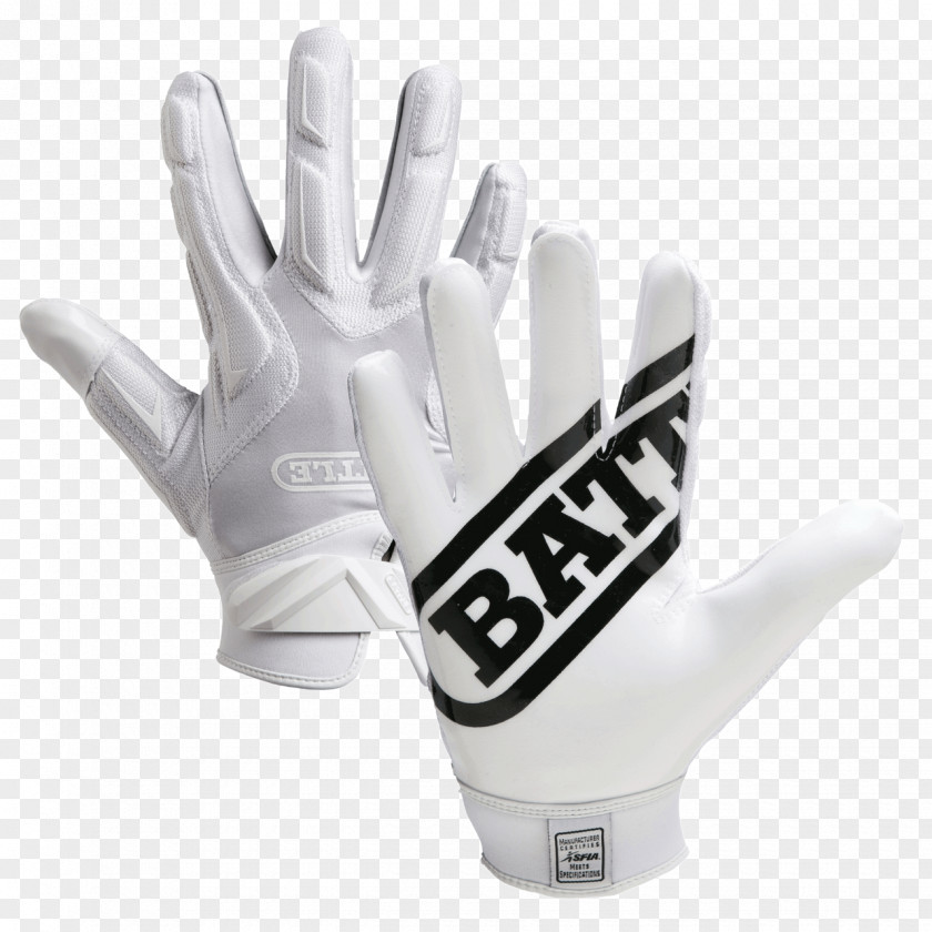 American Football Glove Wide Receiver White PNG