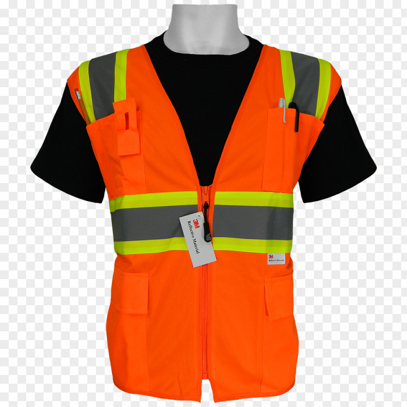 Safety Vest T-shirt Hoodie High-visibility Clothing Gilets Waistcoat PNG