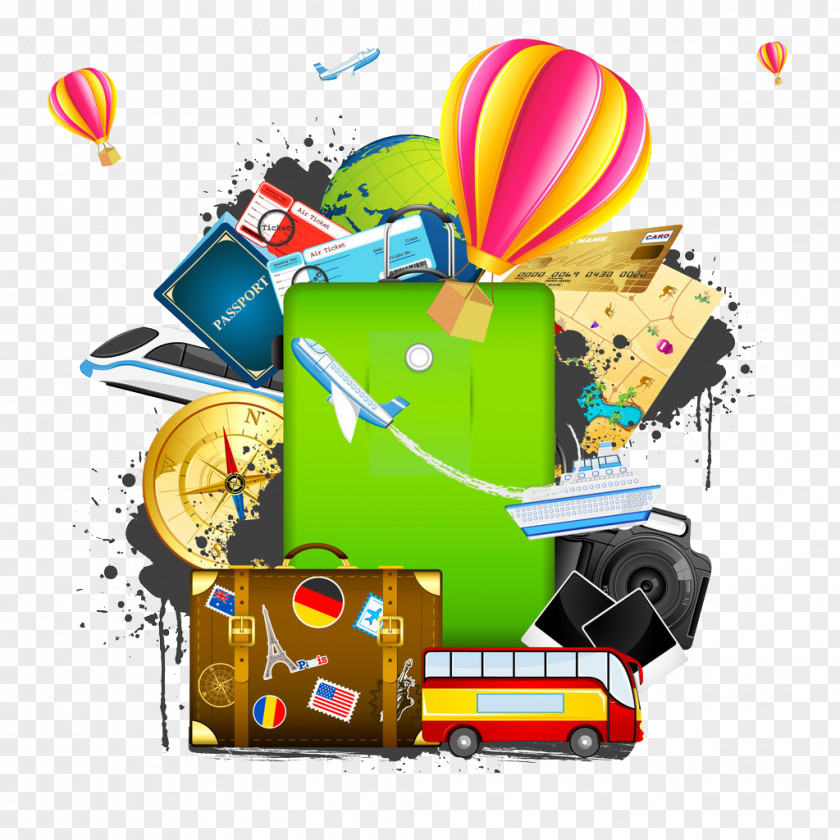 Travel With Suitcase Air Royalty-free Illustration PNG