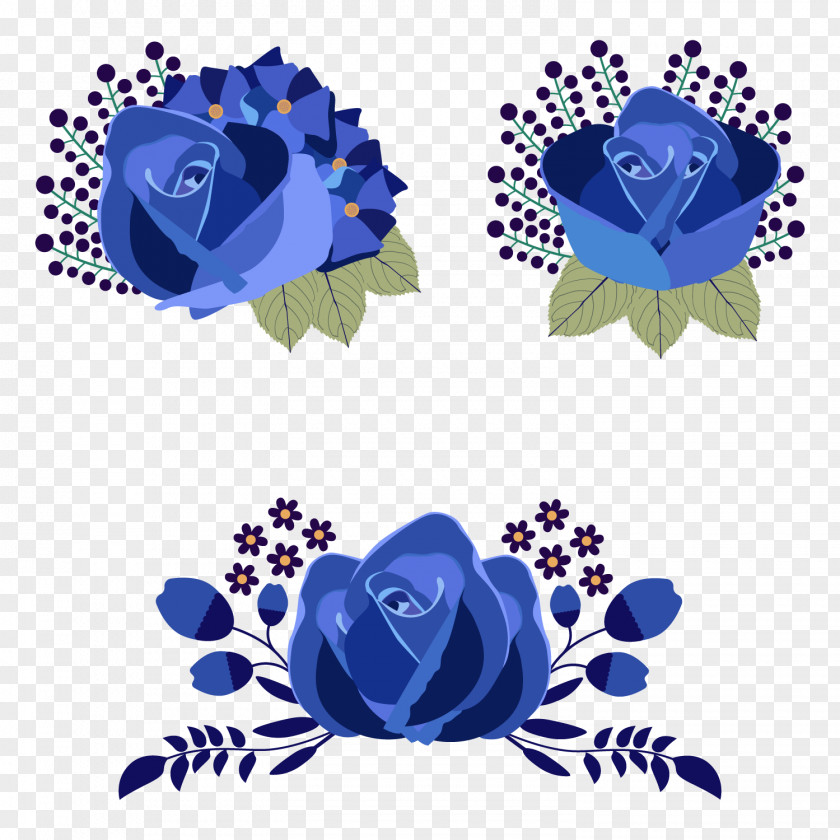 Vector Blue Devil Rose Beach Flower Euclidean PNG