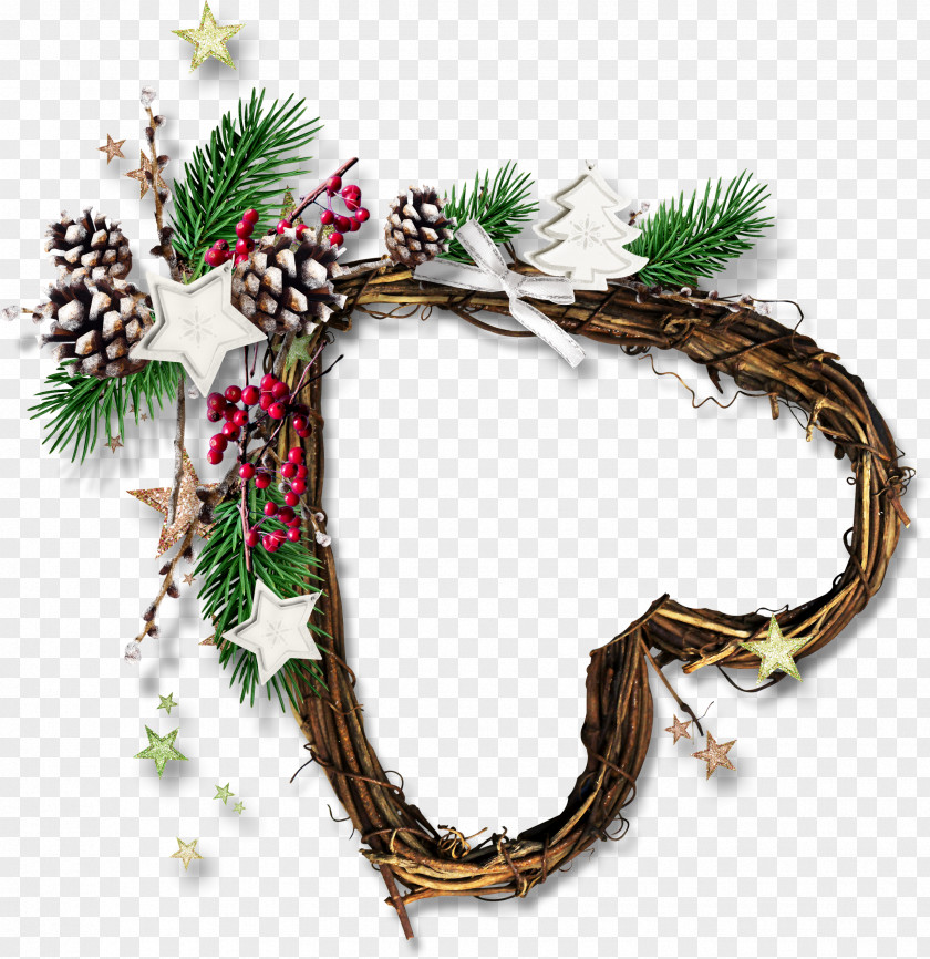 Christmas Flower Cluster Ornament Pine Clip Art PNG