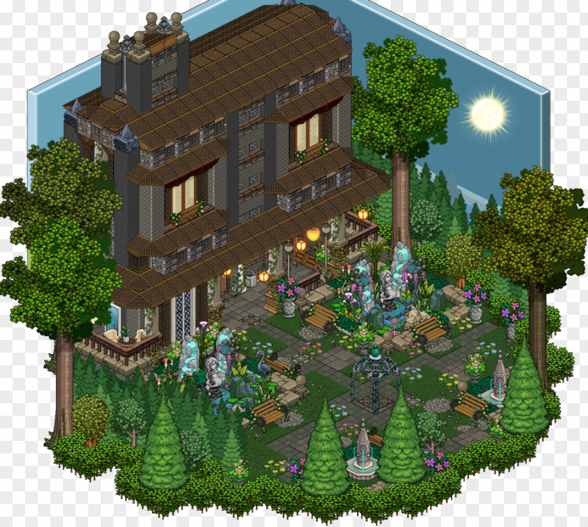House Habbo Tree Mansion Garden Hotel Sulake PNG