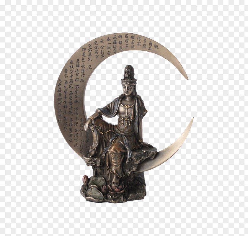 Kuan Yin Statue Buddhism Buddharupa Bronze Sculpture PNG