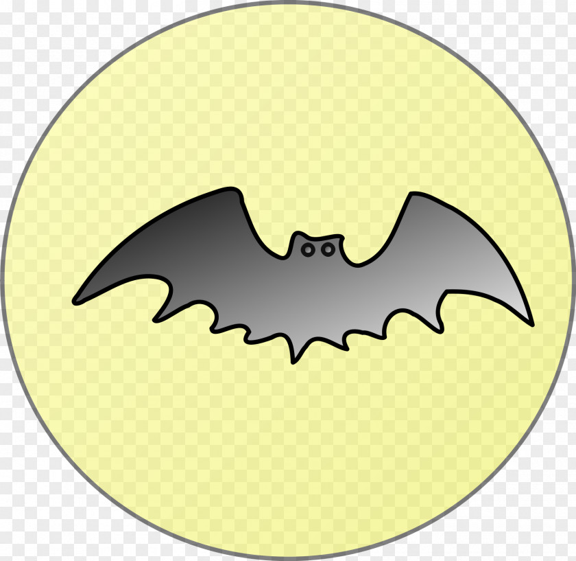 Spooky Bat Full Moon Clip Art PNG