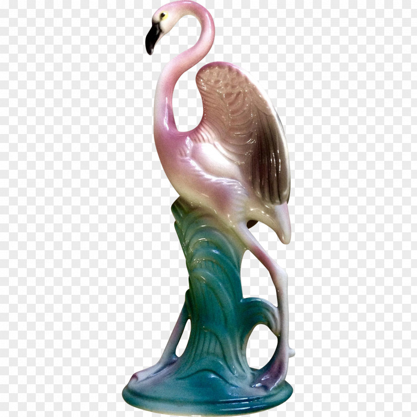 Flamingo Water Bird Beak Figurine PNG