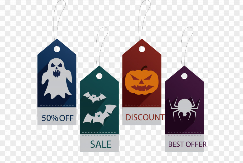Halloween Tag Vector Spider PNG