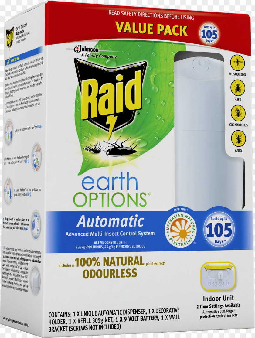 Mosquito Raid Household Insect Repellents Pest Control PNG