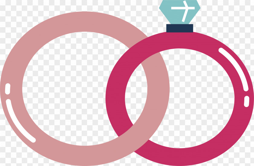 Pink Wedding Ring Euclidean Vector PNG