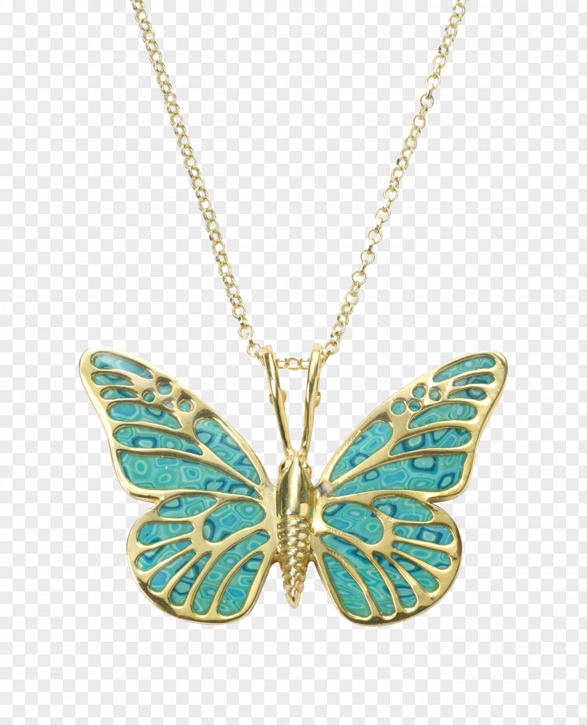 Butterfly Locket Necklace Charms & Pendants Gold Plating PNG